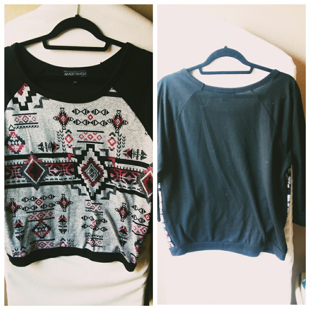 A native print shirt